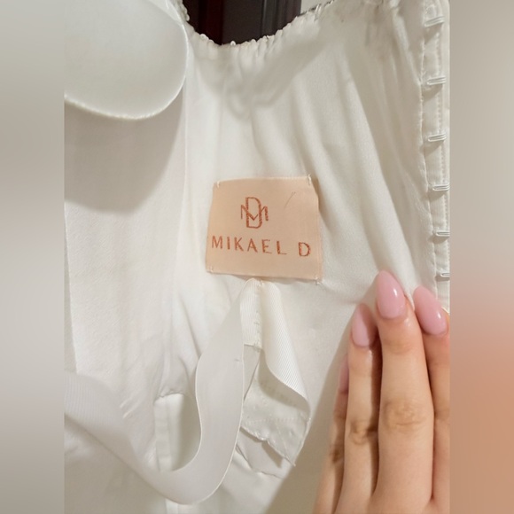 Custom Couture Walter Mikael Elegant White Sequin Strapless Evening Gown - Picture 9 of 16